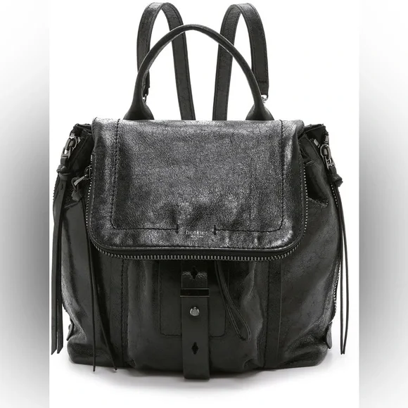 Botkier Warren Backpack Womens Small Black NWT Nylon Leather Trim Logo Straps Botkier Backpack Handbags Bags & Leather Exterior for Women  main image 4